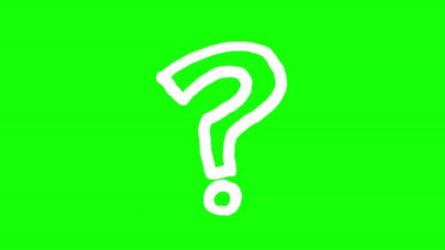 question mark on green