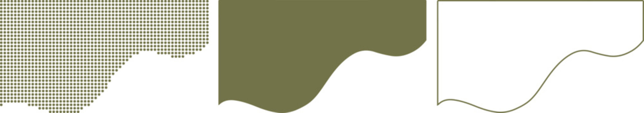 Green wavy abstract shapes and dotted pattern on white background Keywords: abstract, background, pattern, green