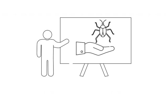 Presentation on Insect Biology - A Detailed Outline Illustration.