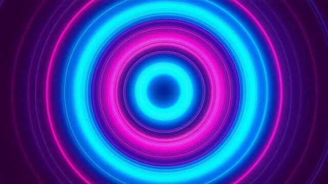 Neon circular light pattern