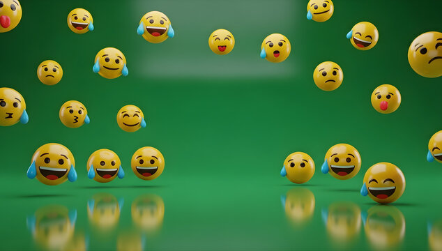 Emotions expressed through happy emojis.