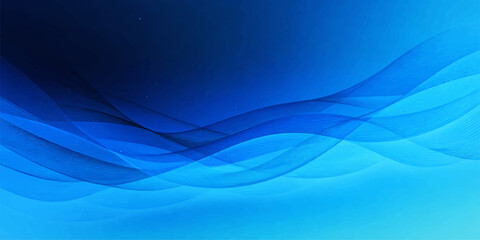 Obraz premium A futuristic blue wave design featuring smooth flowing lines and a gradient light texture creates a swirl of motion in this abstract vector illustration backdrop