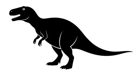 Fototapeta premium Black silhouette of dinosaur 2.