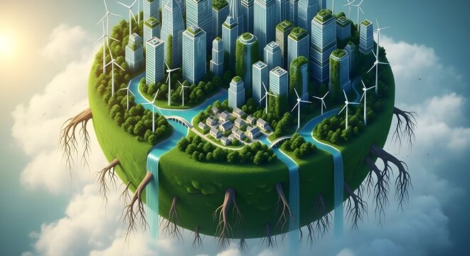 ESG.
 Energ&iacute;a verde, industria sostenible.
 Sostenibilidad ecol&oacute;gica.
 Concepto ambiental, social y de gobierno corporativo.