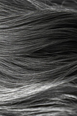 Fototapeta premium A close-up shot of a woman's hair in black and white