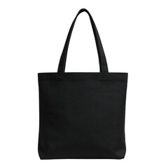 Naklejka premium Stylish black tote bag urban product minimalist [Transparent Background PNG].