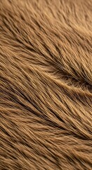 Fototapeta premium Close-up of brown fur texture, detailed animal hair, soft and fluffy.