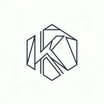 Geometric K Letter Logo Design Modern Style.