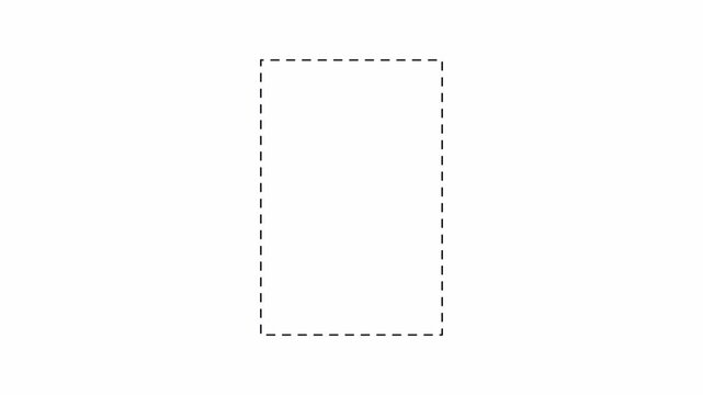  line dot frame animated dotted frame animation with modern frame Rectangular with alpha channel doodle scribble element motion graphic in transparent background in 4k animation