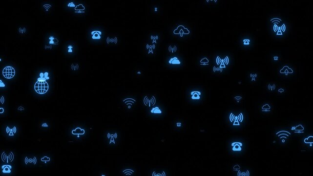 alpha Where the Internet Technology Icons Have Fallen(after effects production)