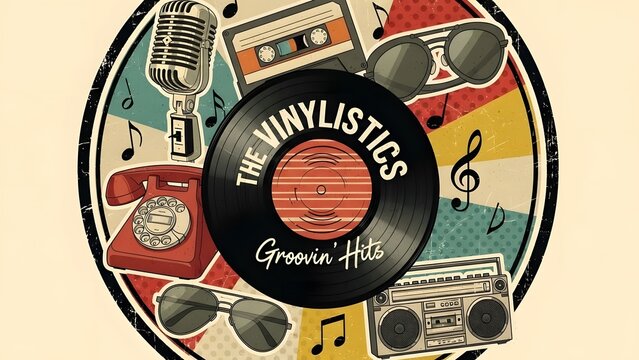 Retro Revival A Groovy Collection of Vintage Music Icons and Nostalgic Vibes