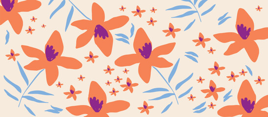 Nature inspired shapes-doodle collection. Cute botanical shapes, random childish doodle cutouts of tropical leaves, flowers and branches, decorative abstract art vector illustration