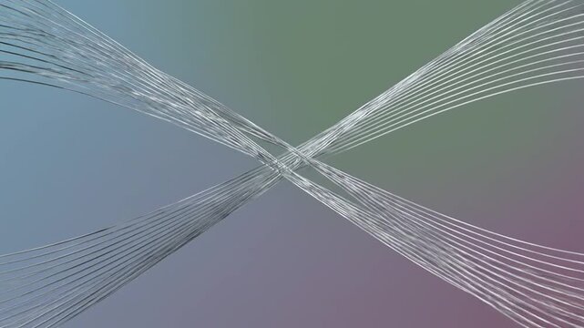 Abstract intersecting lines on gradient background.