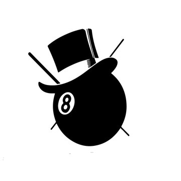 pool ball on a white background