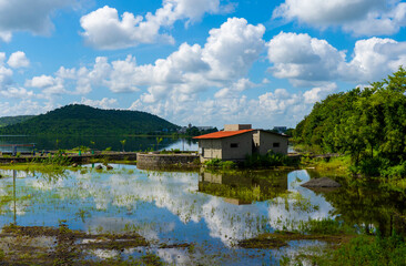Fototapeta premium Beautiful landscape view in sunny day.