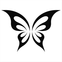 Obraz premium Butterfly silhouette. Butterfly logo vector design isolated on white background