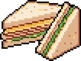Fototapeta premium Picnic Sandwich Food Pixel Art