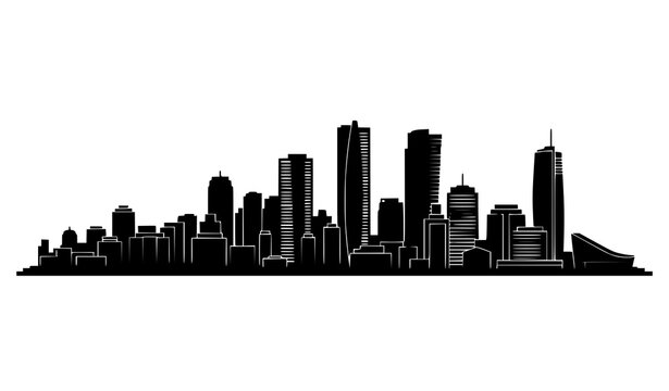 Ramat Gan Israel skyline silhouette vector modern cityscape isolated on white background