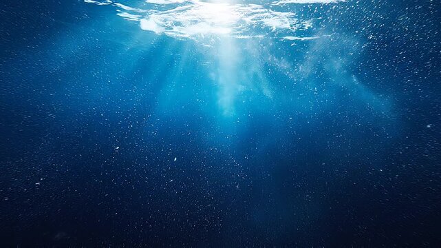 Sunlight filtering through ocean water surface.
