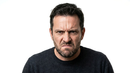 Fototapeta premium Furious man with an angry facial expression