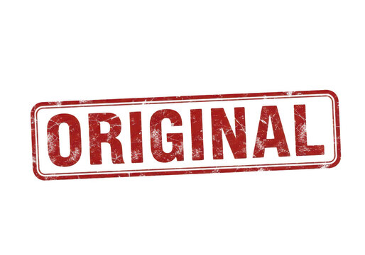 A red stamp with the word original isolated on transparent background , png