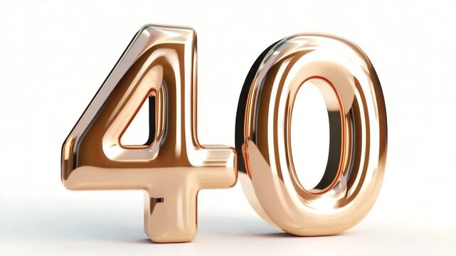 Golden numbers mark a significant milestone in time. They represent 40 years of life during a birthday or anniversary event. This display shows the importance of the moment