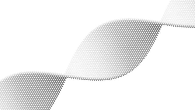 Rotating abstract DNA helix loop, minimal 3D biotechnology animation on a clean background