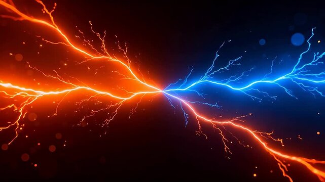 Electricity lightning bolts