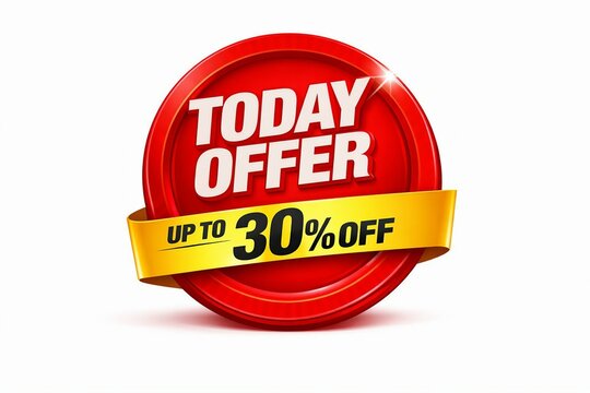 Limited time discount offer providing up to thirty percent off on various products today