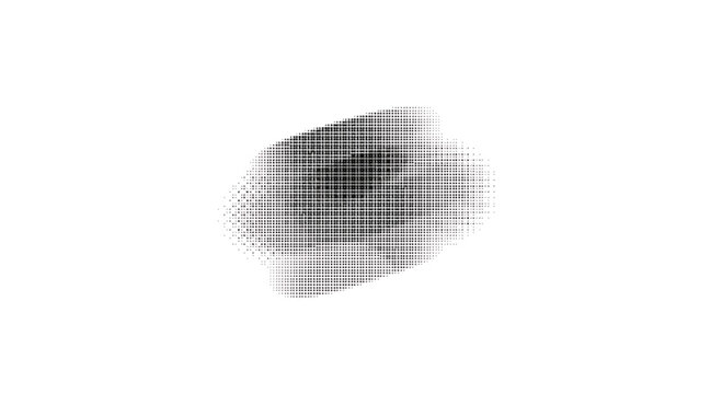 halftone effect illustration with gray gradient and pixelated texture