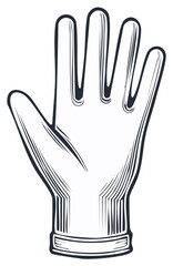 Obraz premium Illustration of a Hand with Outstretched Fingers