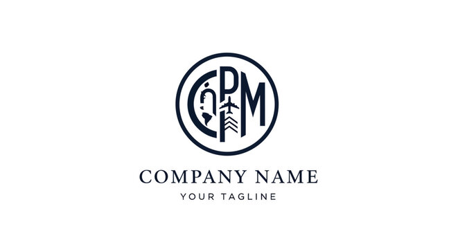Company logo template with CPM initials.