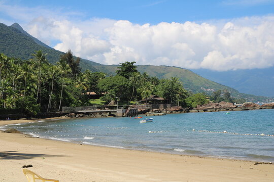 Ponta Azeda Beach in the northern region of Ilhabela, SP, Brazil.