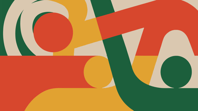 A dark blue ship sailing on stylized teal and white ocean waves