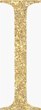 golden font alphabrt leter I