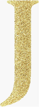 golden alphabet leter j