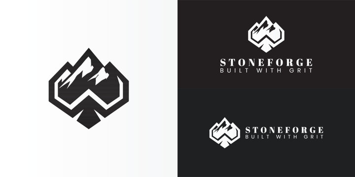 The bold outdoor performance logo features angular mountain peaks symbolising strength and durability. The clean, rugged design reflects gear that is built for harsh conditions and reliability.