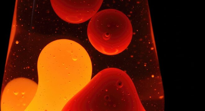 Red and orange lava lamp with floating globules background wallpaper poster banner download 2026 2027