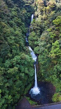 waterfall in the forest La Paz Costa Rica