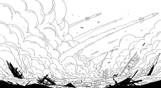 Smoke and Fire Explosion Closeup.