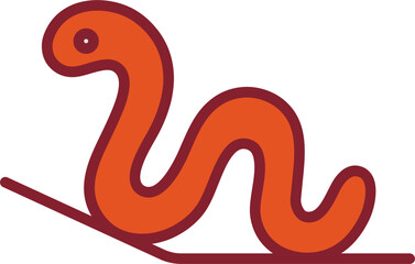 Obraz premium Worm Vector Icon