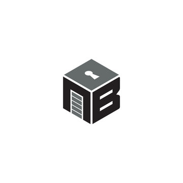 Box, Storage and Letter B logo or icon design