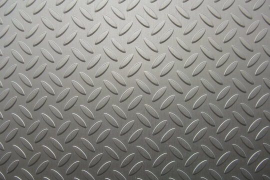Gray Metal Diamond Plate Texture Background