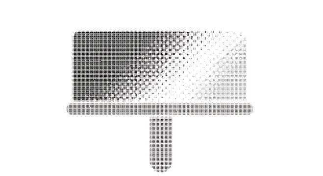 Halftone illustration of a popsicle on white background
