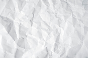 Naklejka premium Crumpled white paper texture, clean minimal background