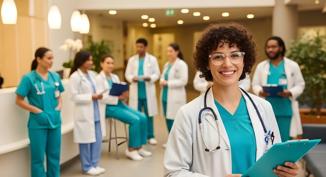 Doctora negra en una cl&iacute;nica