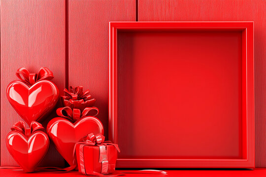Creative 3D hearts and gift boxes perfect for Valentine's Day celebrations and love messages