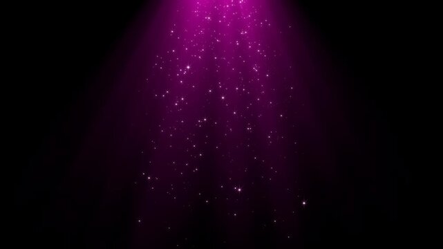 pink shiny stars glitter and particles falling and light flare alpha channel animation, cosmetics beauty,christmas and new year social media isolated motion design element