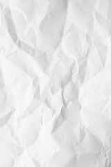 Fototapeta premium Crumpled white paper texture, clean minimal background
