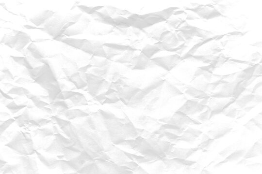 Crumpled white paper texture, clean minimal background, PNG transparent
